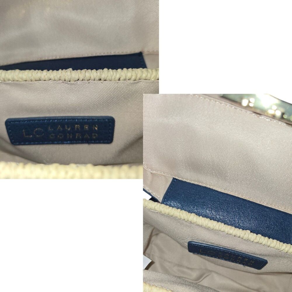 LC Lauren Conrad Wicker Top Handle Shoulder Crossbody Bag NWT - Picture 4 of 6